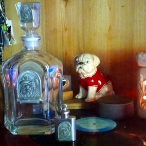 University of Georgia Bulldogs Glass Decanter and Flask